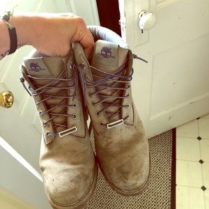 Grey Timberland boots size 10